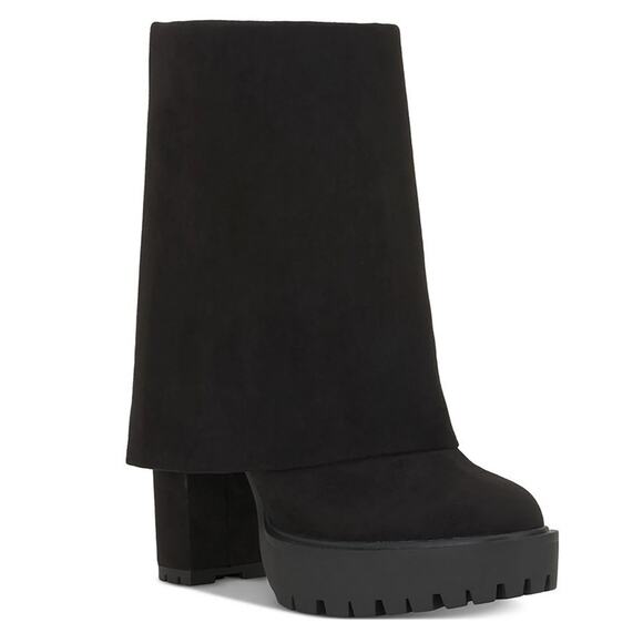 I.N.C. Int Concepts Women Black Acelina Fold-Over Cuffed Dress Booties Size 9M - Picture 1 of 9